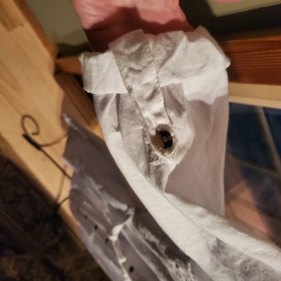 MPH Collection White 3/4 Sleeve Belted Buttoned Sz.‎ L Dress w Pockets - Picture 5 of 9